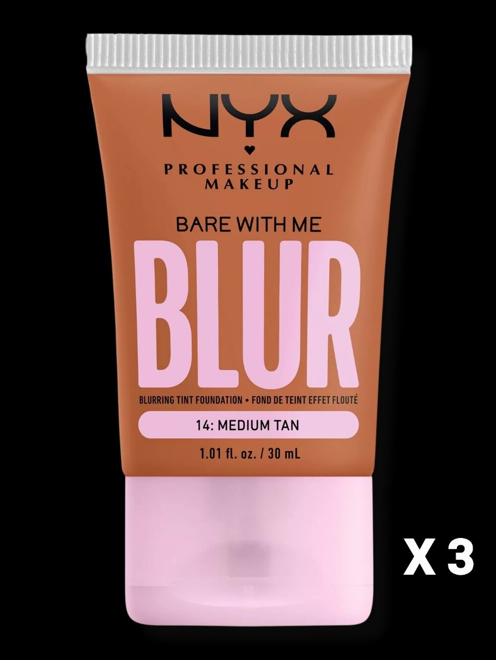 Sealed set of three Nyx tinted foundation
